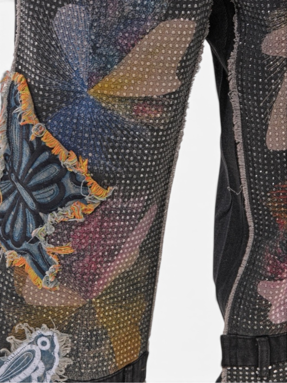 BUTTERFLY EFFECT RELAXED DENIM AND RHINESTONE EMBELLISHMENTS - Picture 5 of 6